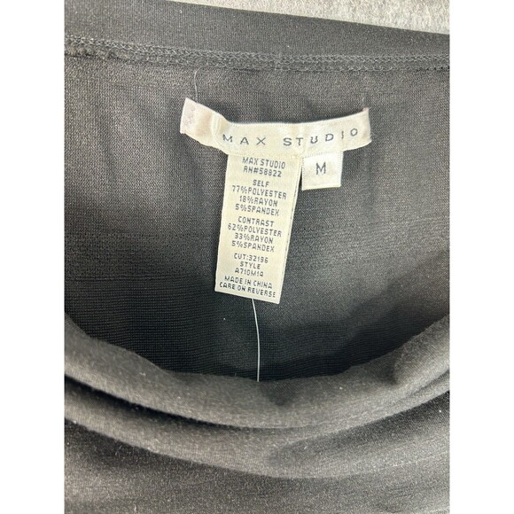 NWT Max Studio Women’s Black Solid Elastic Waist Maxi Skirt Tiered Medium - Picture 6 of 7